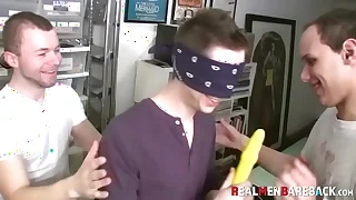 Amateur jocks sucking dick added to hard banging in evil foursome