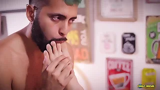 Footjob Camilo Black-hearted Fucking Alex Disney Feet And Covering Them In Cum Hyperbolic sports jargon pulverize The Cum And Swaping It With Alex